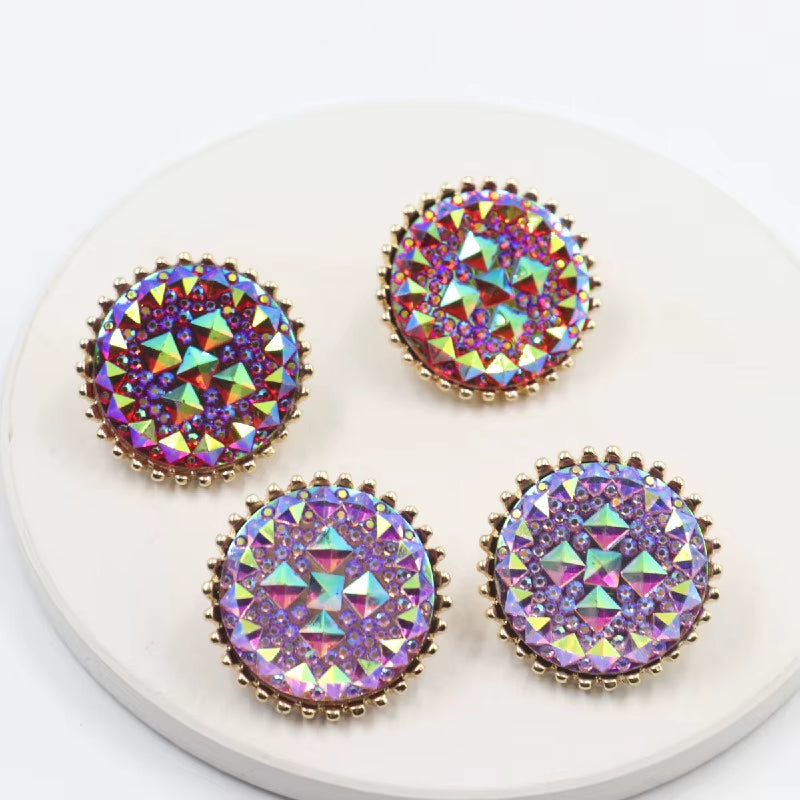 Rhinestone Iridescence Earrings 