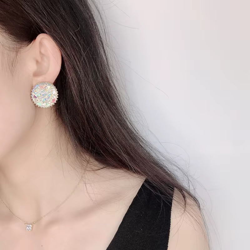 Rhinestone Iridescence Earrings 