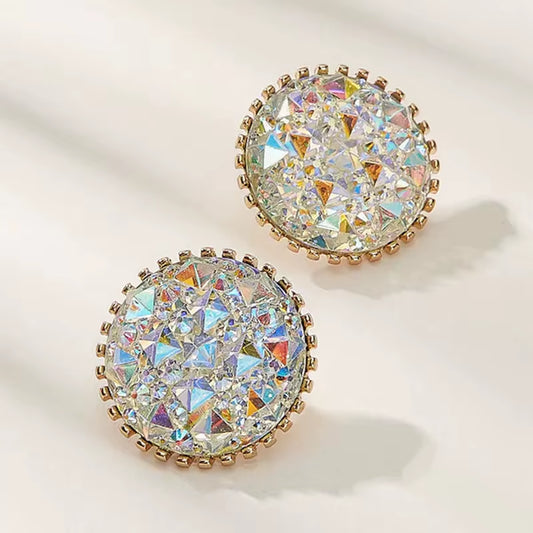 Rhinestone Iridescence Earrings 