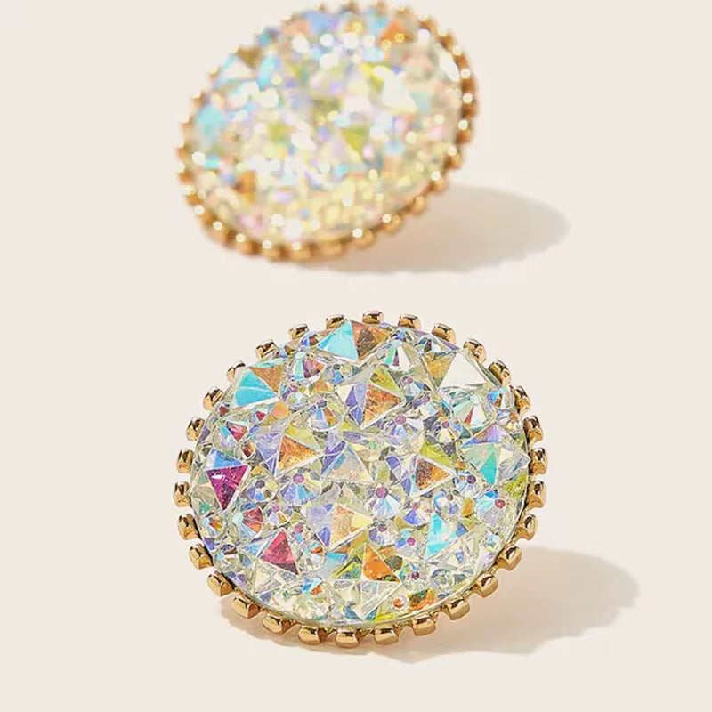 Rhinestone Iridescence Earrings 